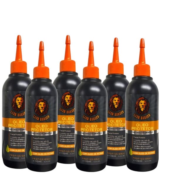 Kit 6 Óleos Protetores 100ml Pré Descoloração - Leon Barber