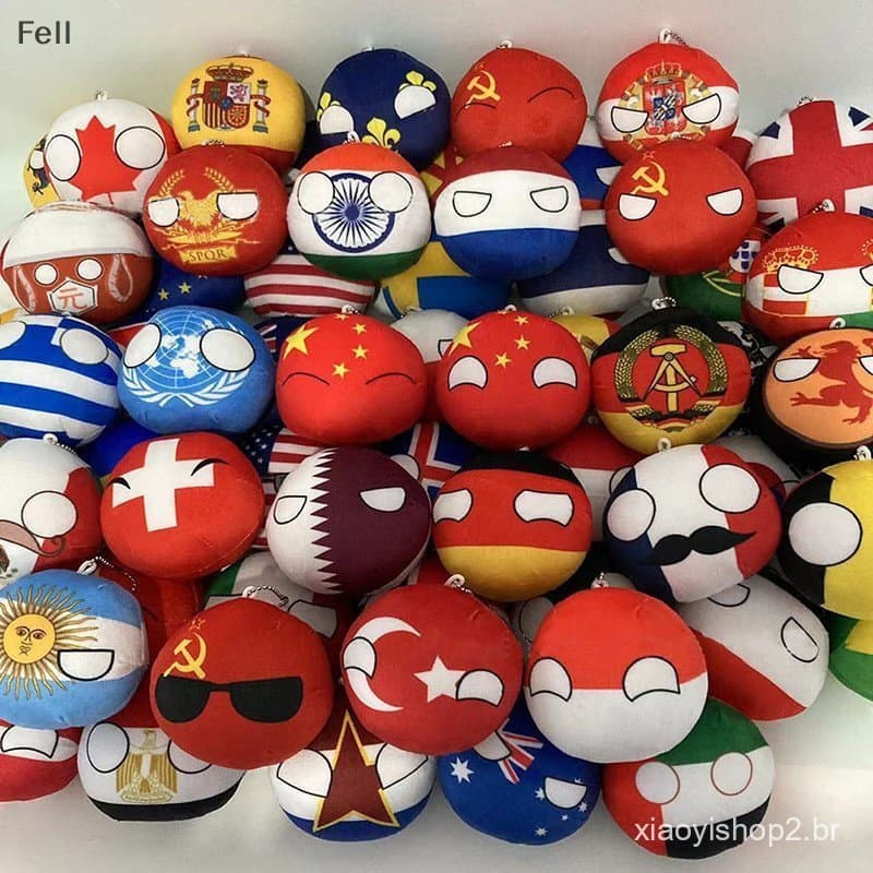 [Brinquedos De Pelúcia De Bolas De País Porta-Chaves Pingente Bonecas Macia Para Crianças COD