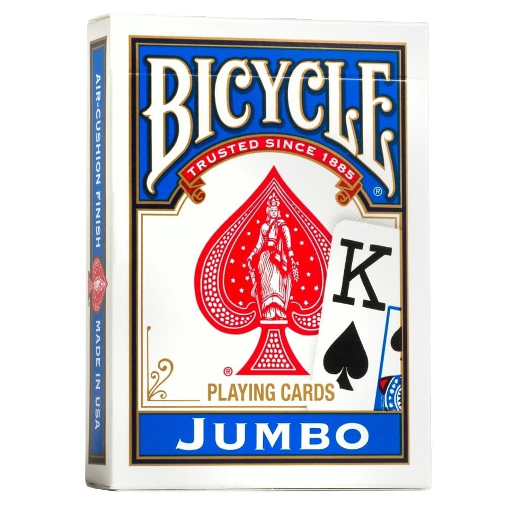BARALHO BICYCLE JUMBO INDEX AZUL OU VERMELHO 55 CARTAS COPAG BLUE RED GRANDE CARD STANDARD SIZE JOGO