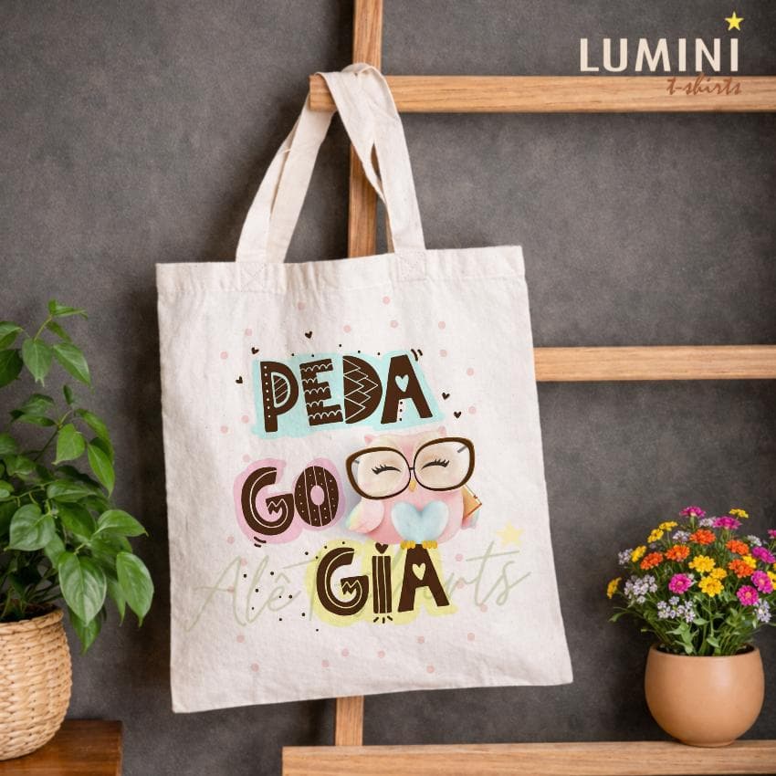 Bolsa ECOBAG sacola PEDAGOGIA CORUJINHA professora Unissex ecobag educação especial educadora recreadora verão