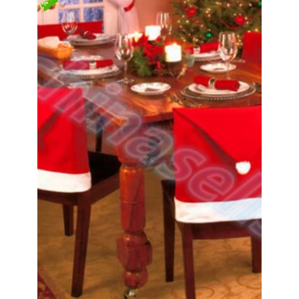 Capa para cadeira de festa de natal, chapéu de natal não tecido, capa traseira para cadeira grande, Hotel, restaurante,