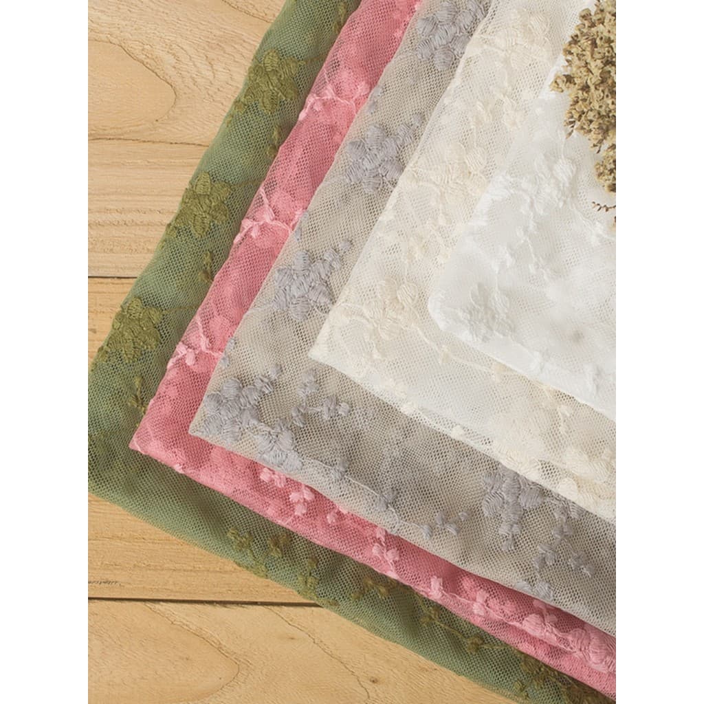 Alta qualidade 1.3m de largura malha suíça fio de algodão renda bordado tecido completo DIY saia cortina de casamento