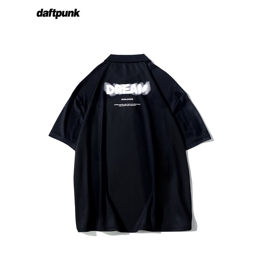 Camisa japonesa masculina feminina camisa polo de manga curta verão americano Retro Street Wear t camisa bordada rufião