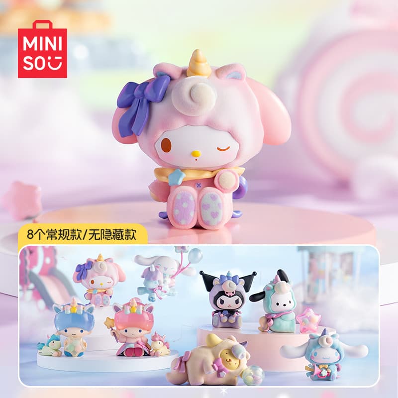 Mini miniso produto famoso Sanrio Phantomland série caixa misteriosa ornamentos bonito figura de mesa coleção presente