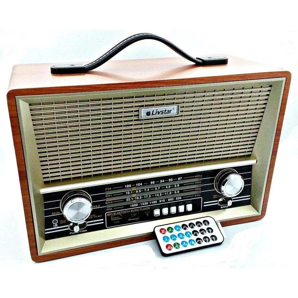 Radio Retrô Recarregavel  Bivolt Com Controle Remoto Bluetooth/usb/fm/am/Cartão  CNN-2068