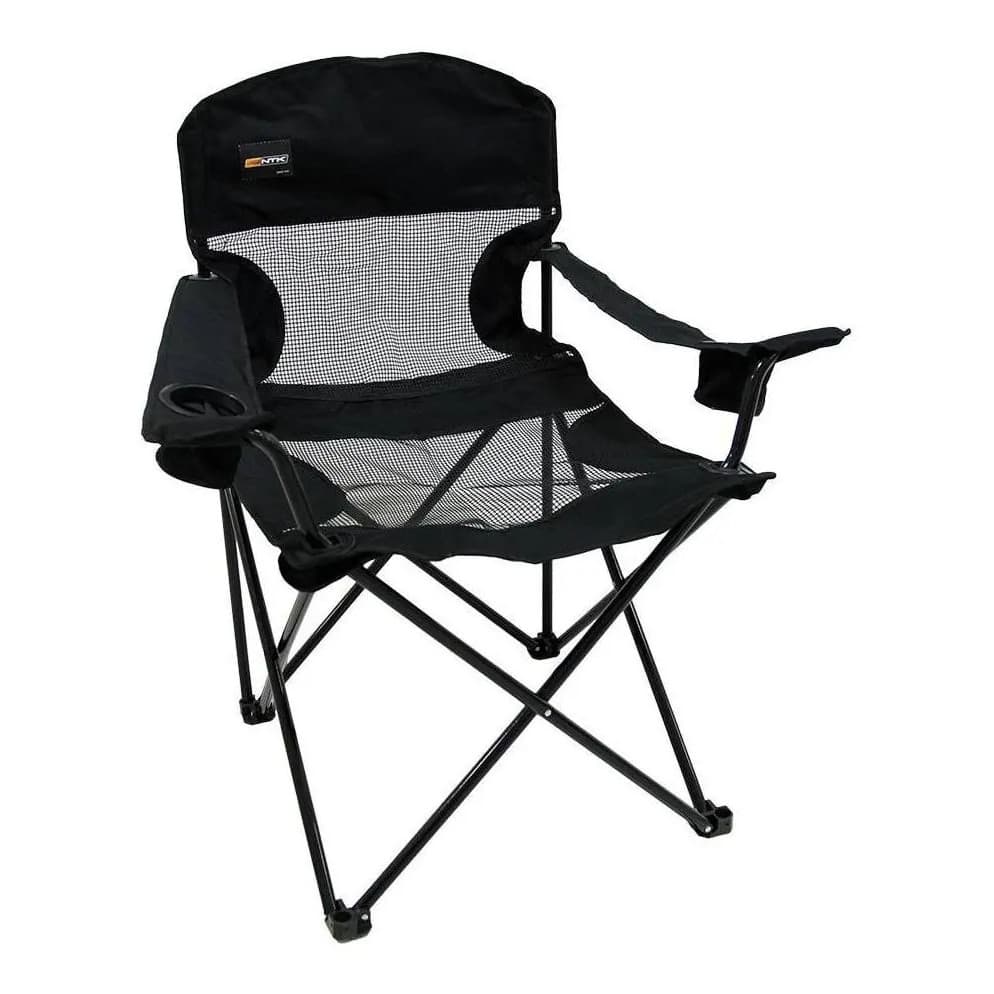 CADEIRA CAMPING FRESNO NTK DOBRÁVEL COM VENTILAÇÃO E PORTA COPOS DUPLO ORIGINAL NAUTIKA