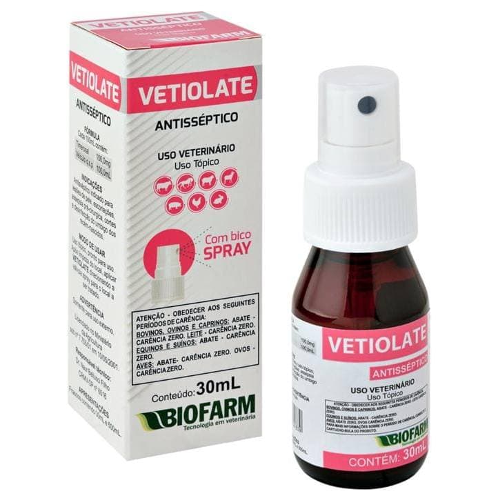 VETIOLATE 30ML ANIMAIS DE PRODUÇÃO