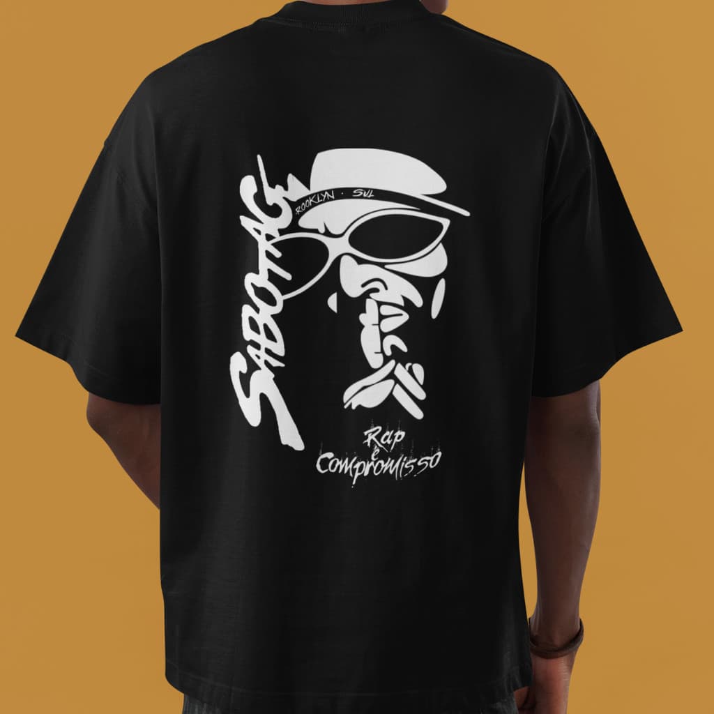 Camiseta Sabotage Rap Nacional Rap é Compromisso Streetwear Cores Unissex