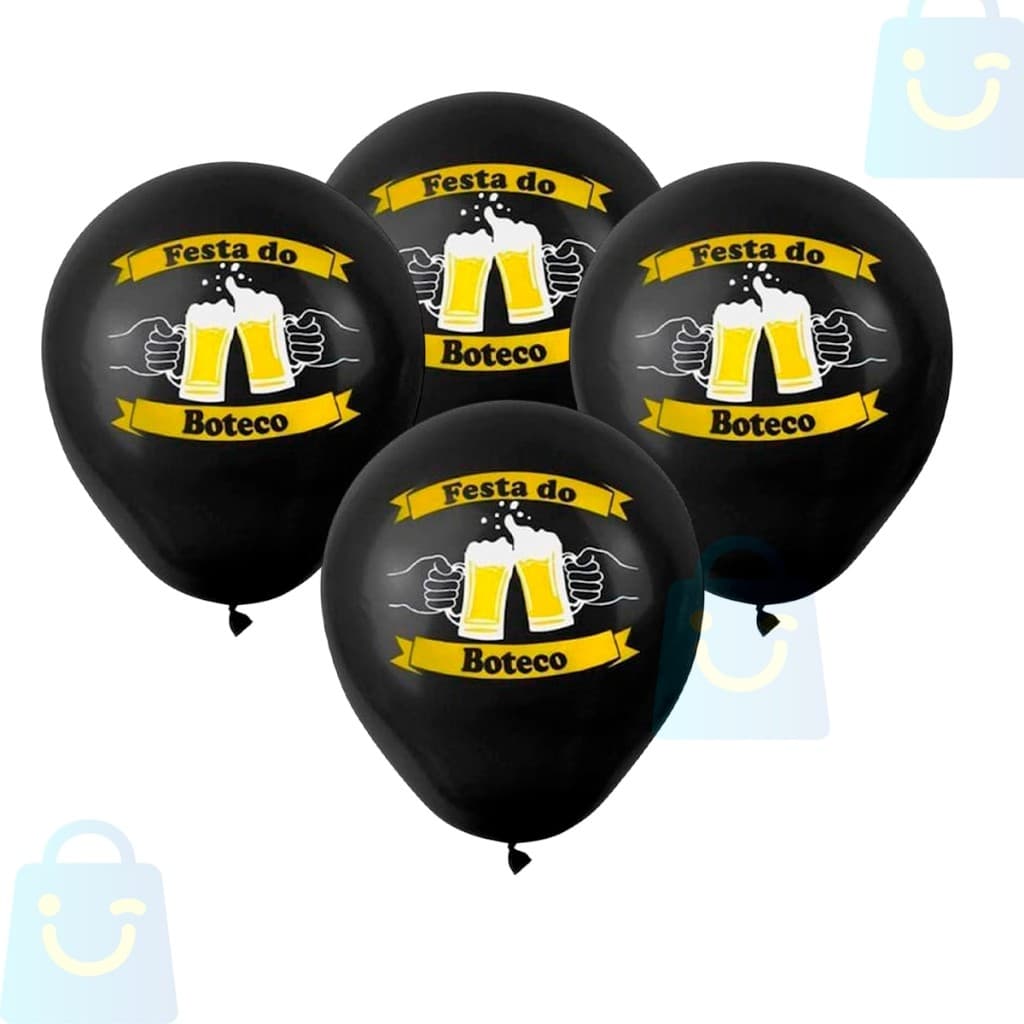 Balão Bexiga Tema Festa De Boteco Decoração N° 11 Cerveja Chopp 25 Unidades
