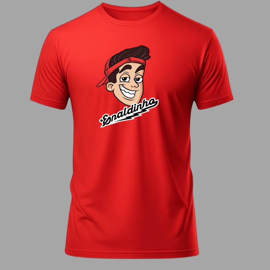 Camiseta Infantil Enaldinho Youtuber Desenho 100% Algodão DTF Presente Envio Rapido