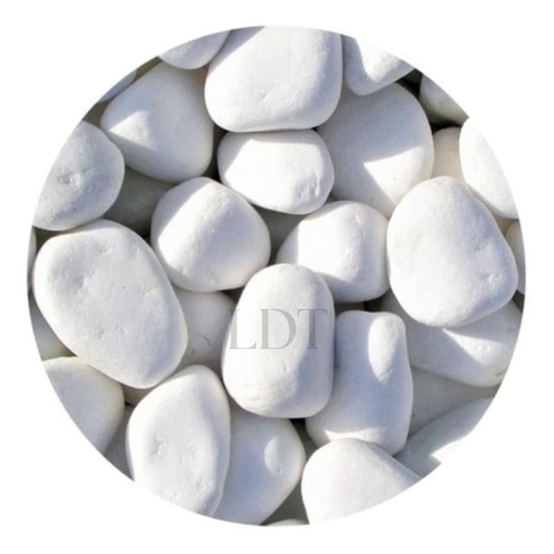 Pedra Seixo Branco de Jardim Dolomita  3kg - PREÇO DE FABRICA - Para decoração de vasos e jardins