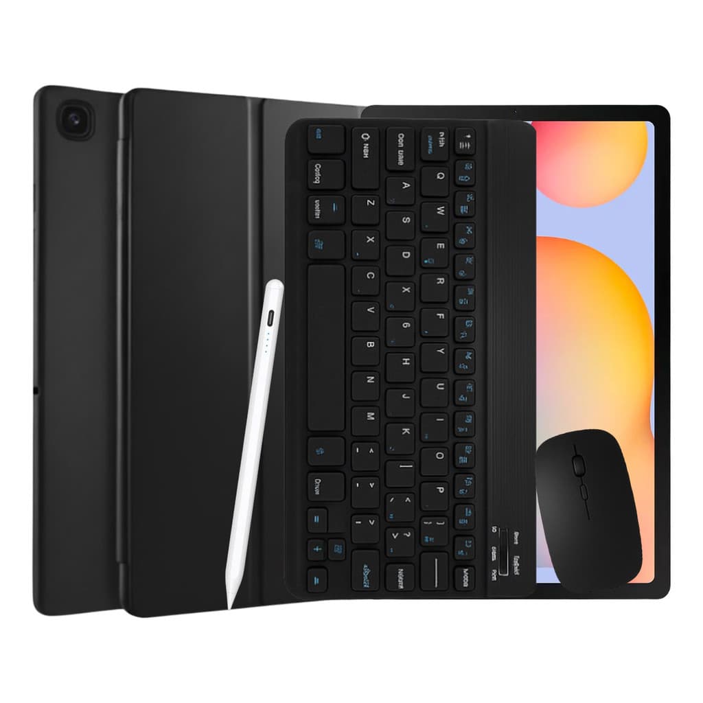 Kit Capa Smart Teclado Mouse Caneta Pencil Para Tab S6 Lite