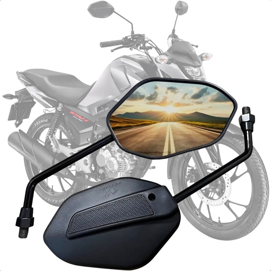 Par de Retrovisor Para Moto Honda Titan Fan CARGO START CG 125 150 160 BROS NXR XRE