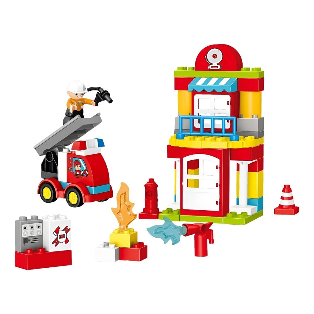 Blocos de Montar para Crianças Estação Bombeiros