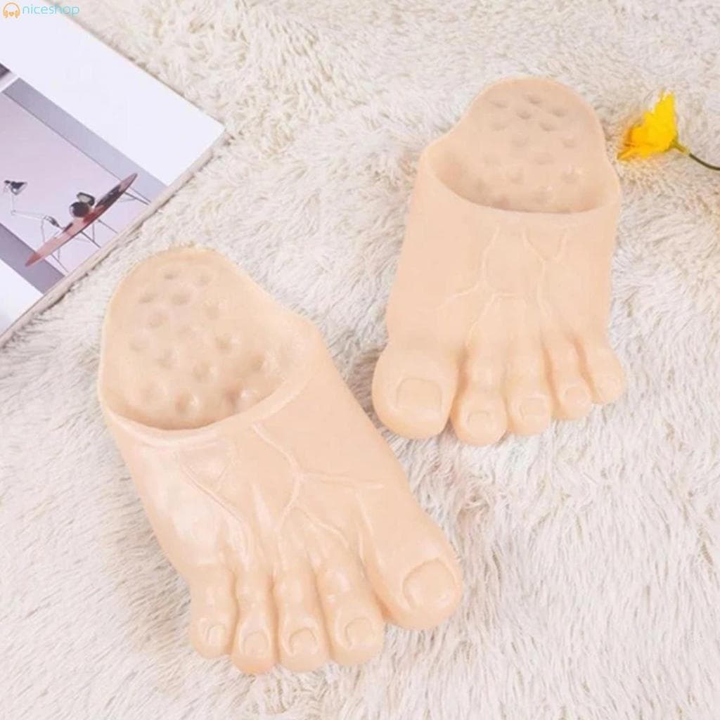 Chinelos de Simulação de Halloween com Dedo Grande Unissex Sapatos de Vinil 6QE7