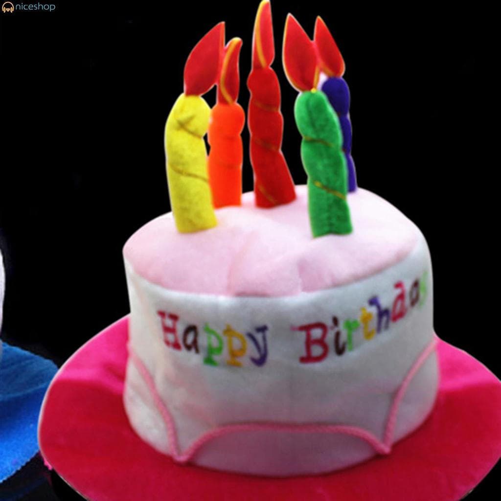 Topper de Bolo de Aniversário Feito de Tecido Macio com Vela Recheada para Decorações de Festa Adulta Não GFOQ