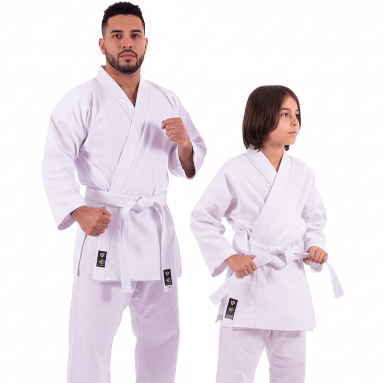 Kimono Karatê Profissional Adulto Branco + Faixa | Brim 100% Algodão Resistente e Durável
