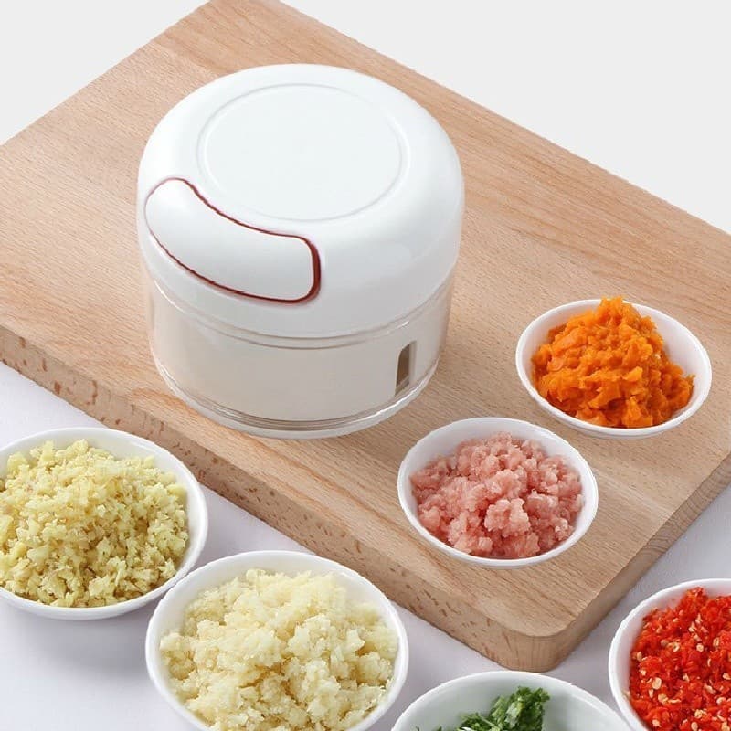 Mini Processador & Triturador De Alimentos em Inox (Manual)