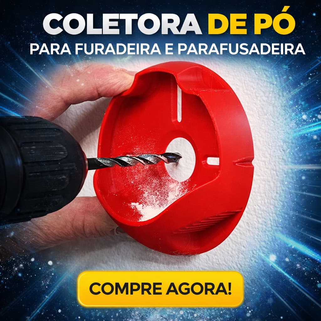Coletor de Pó para Furadeira e Parafusadeira Acessório para Furar Sem Sujeira