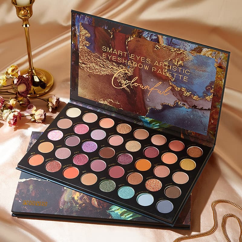 Novo paleta de sombras nicho marca 40 cores paleta de sombras ins barato estudante 2021 Novo estilo terra cor grande pal