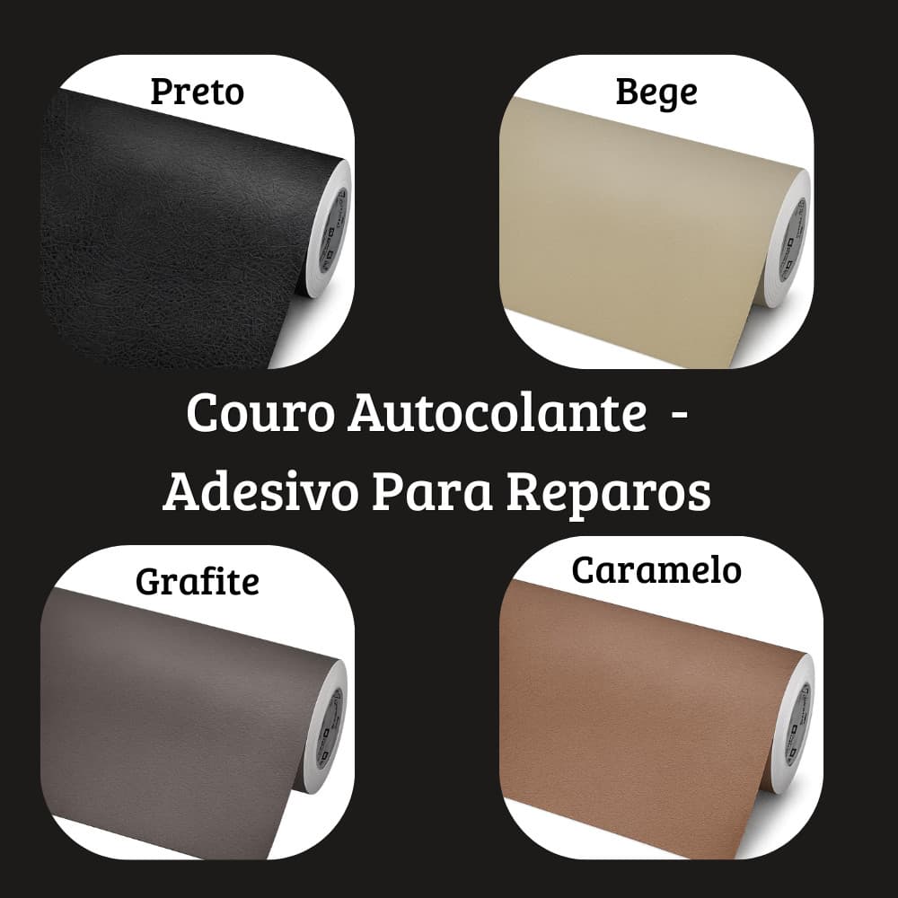 Couro Auto Adesivo para Reparo e Revestimento Sofá Bolsa cadeira moveis 61 X 20CM