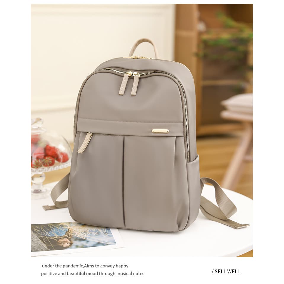 Mochila feminina 2025 novo estilo elegante All-Match grande capacidade Oxford pano senhoras mochila leve Casual computad