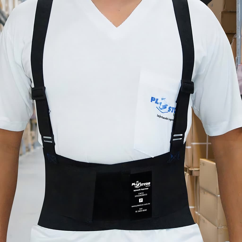 CINTA LOMBAR ERGONOMICA COR PRETA