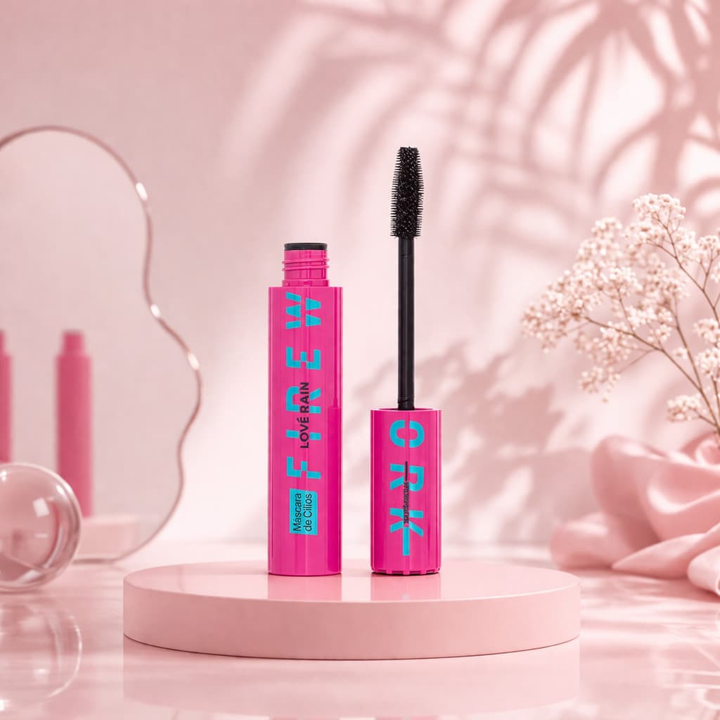 Máscara de Cílios Resistinte a Agua Muito Volume Cílios Mais Longos Firework Lash Mascara - Lové Rain Cosméticos