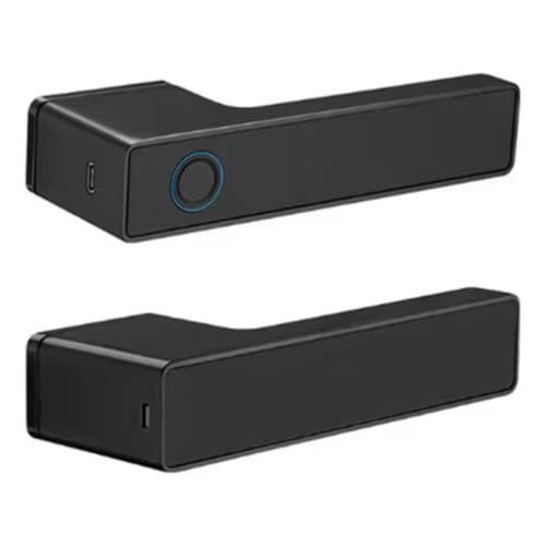 Fechadura Digital Lumina Audaz Preta Biometria Bluetooth App Porta Interna