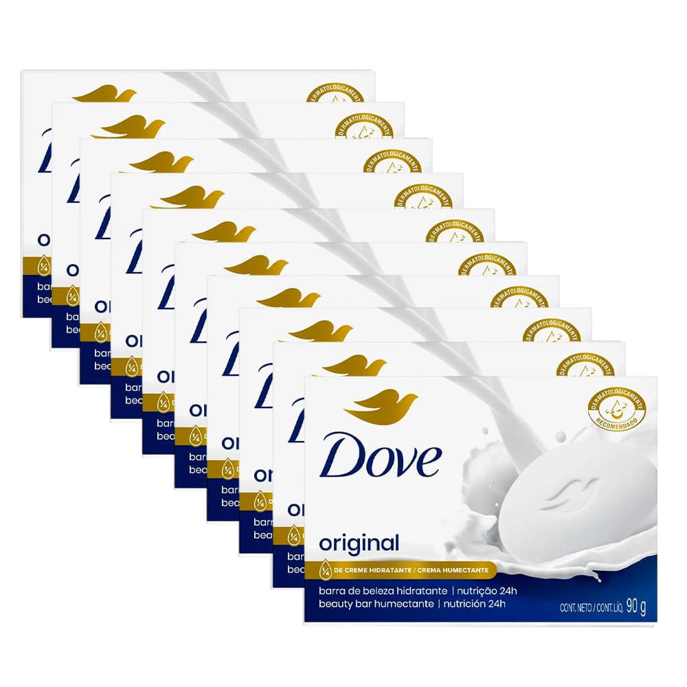 Kit Sabonete Em Barra Dove 90g 10 Unidades