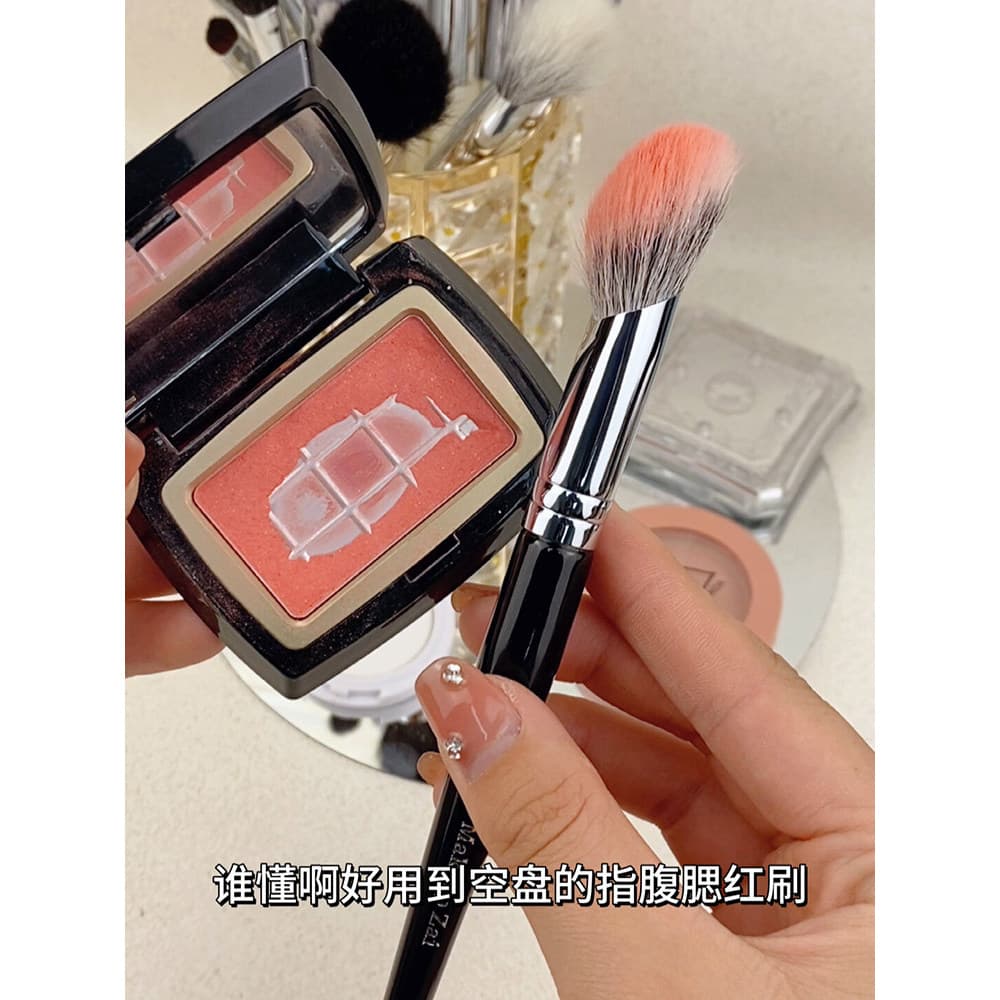 Quem inventou!Inclinação dedo barriga Blush escova ponto cor escova lã portátil um pacote ferramenta de pincel de maquia