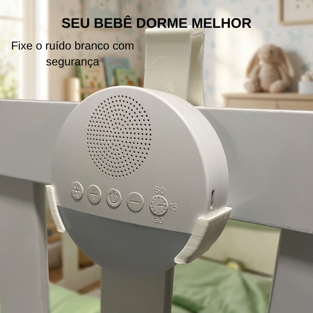 Suporte Berço Ruído Branco Bebê Ajustável Seguro Fácil Instalar Sono Tranquilo