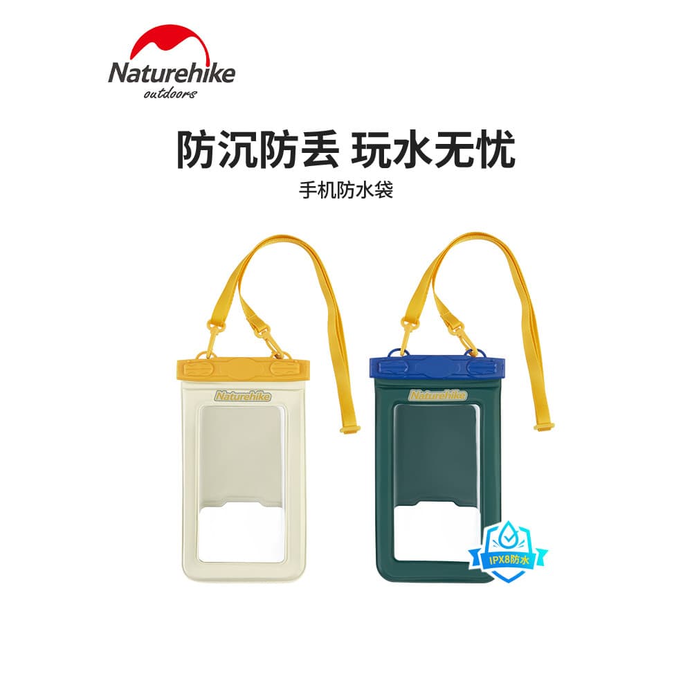 Naturehike Naturehike bolsa à prova d'água para celular, tela sensível ao toque transparente, pescoço Halter, natação, d