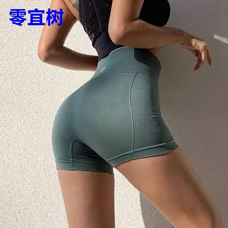 Amazon shorts de Yoga de três pontos de venda quente cintura alta calças esportivas de Fitness sem costura de secagem rá
