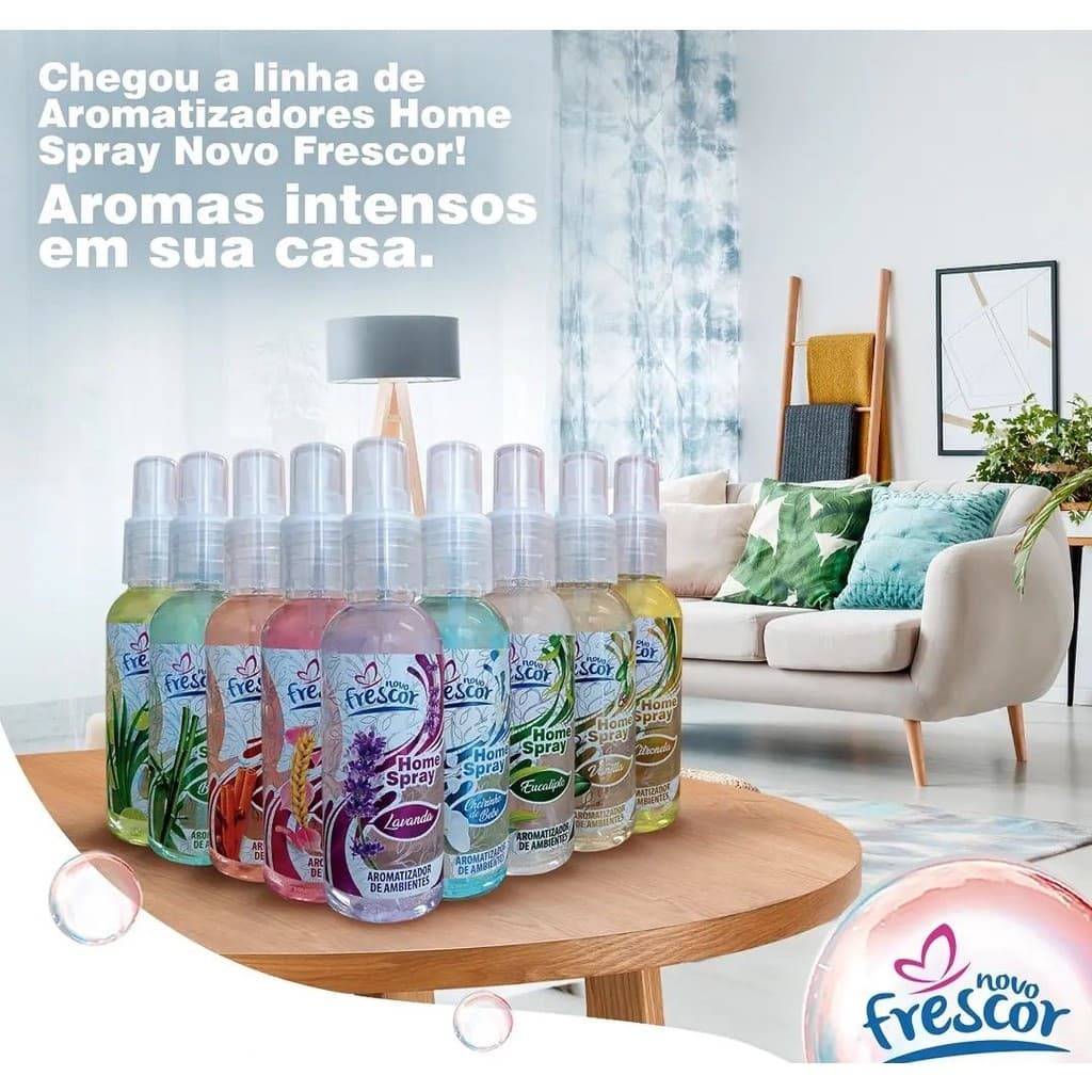 Aromatizador Novo Frescor Home Spray Perfume Ambiente - 120ml