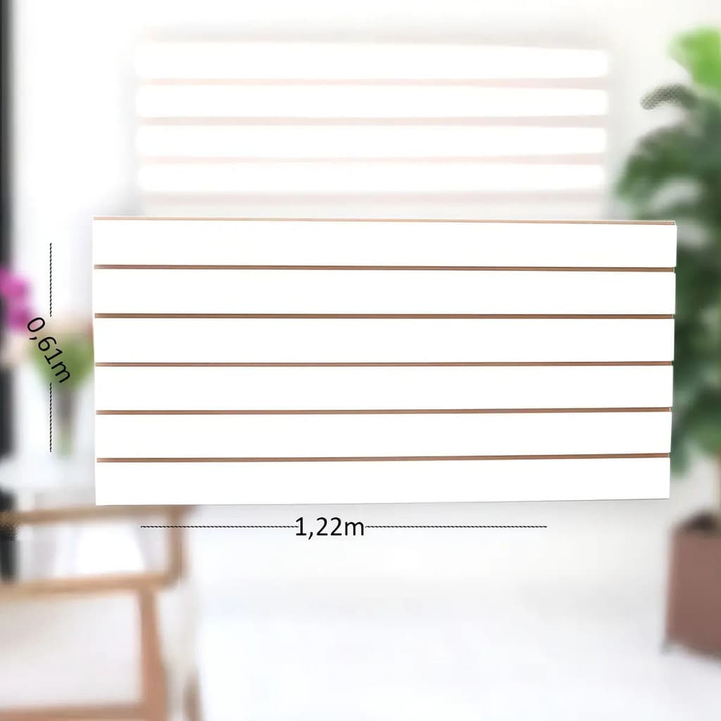 Painel Canaletado Mdf 0,61 X 1,22 - Branco