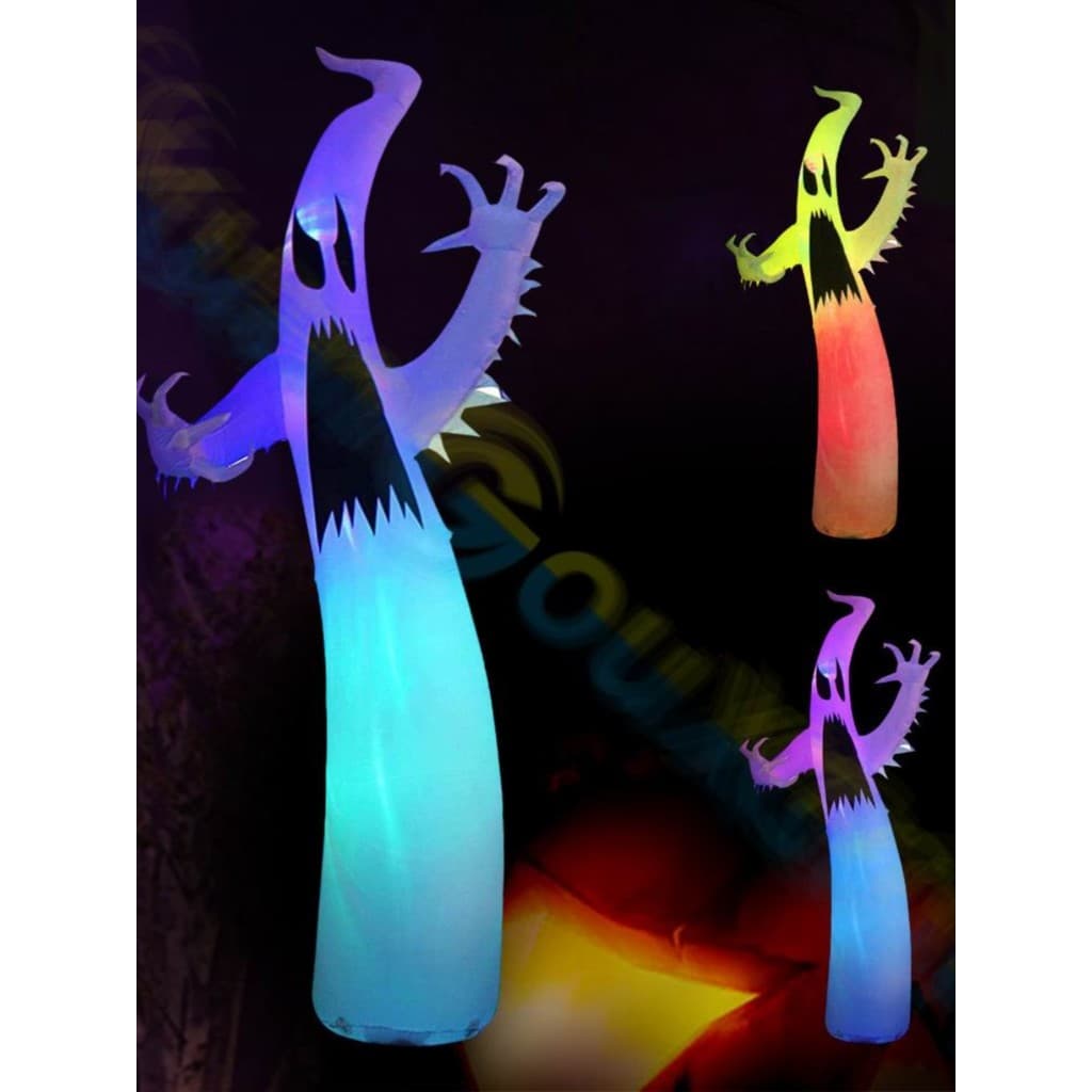 Mercadoria de halloween modelo Super inflável 3.6m Horror fantasma lanterna fantasma branco brilhante fantasma adereços