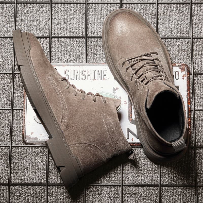 Primavera Martin botas masculinas 2026 novo estilo de corte médio botas gerais casuais botas curtas masculinas estilo br