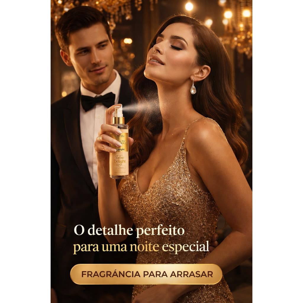 Body Splash 200ml Original Perfume Corporal Feminino Delight