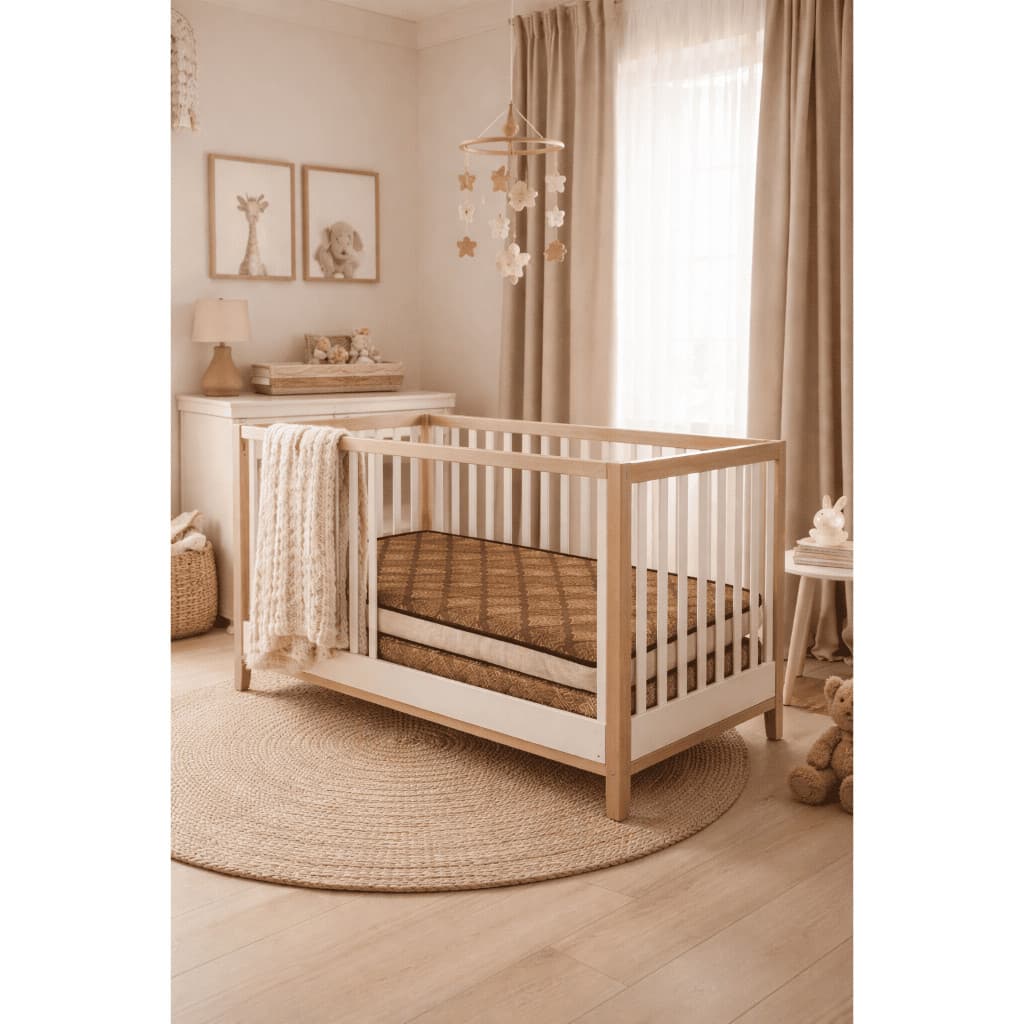 Colchão de Berço 130x70x10 Estampado Bordado Ideal para Sono Tranquilo Bebê, Confortável, Antialérgico, Toque Macio