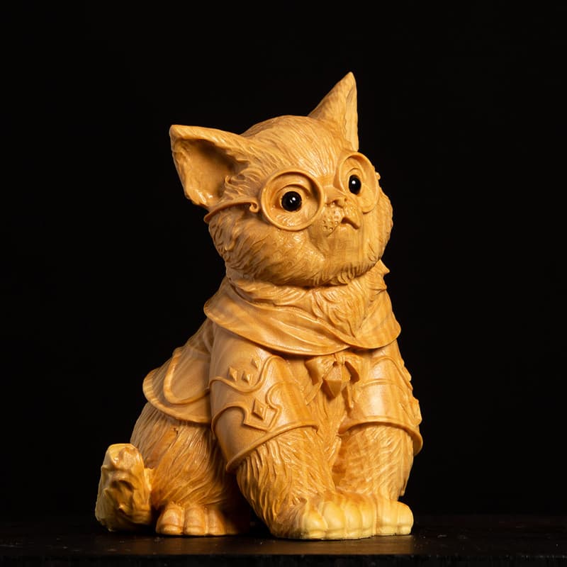 Caixa de madeira masculina alça portátil peça bonito Animal madeira maciça estilo chinês sala estar artesanato escultura