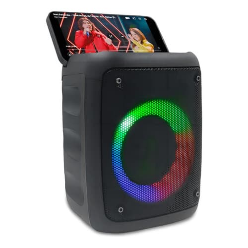 Caixa De Som Bluetooth Caixinha Alto-falante Rádio Fm Aux Usb Hold On D-3138 Preto 127/220v