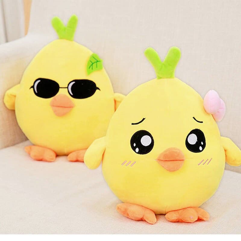 25-70cm bege frango boneca de pelúcia Kawaii brinquedo macio pelúcia decoração Animal travesseiro de pelúcia presente de