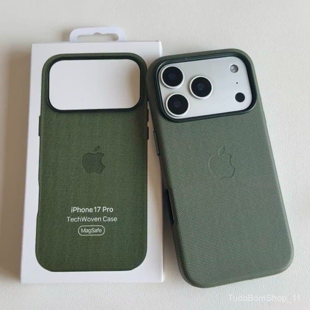 2025 Capa Magsafe Techtecido para iPhone 17 Pro Max 17Pro Capas de Carregamento Sem Fio Magnético Protetor