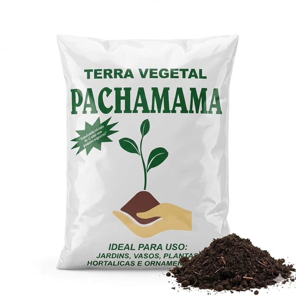 TERRA VEGETAL ADUBADA 5L SUBSTRATO COMPLETO PARA JARDIM E VASOS