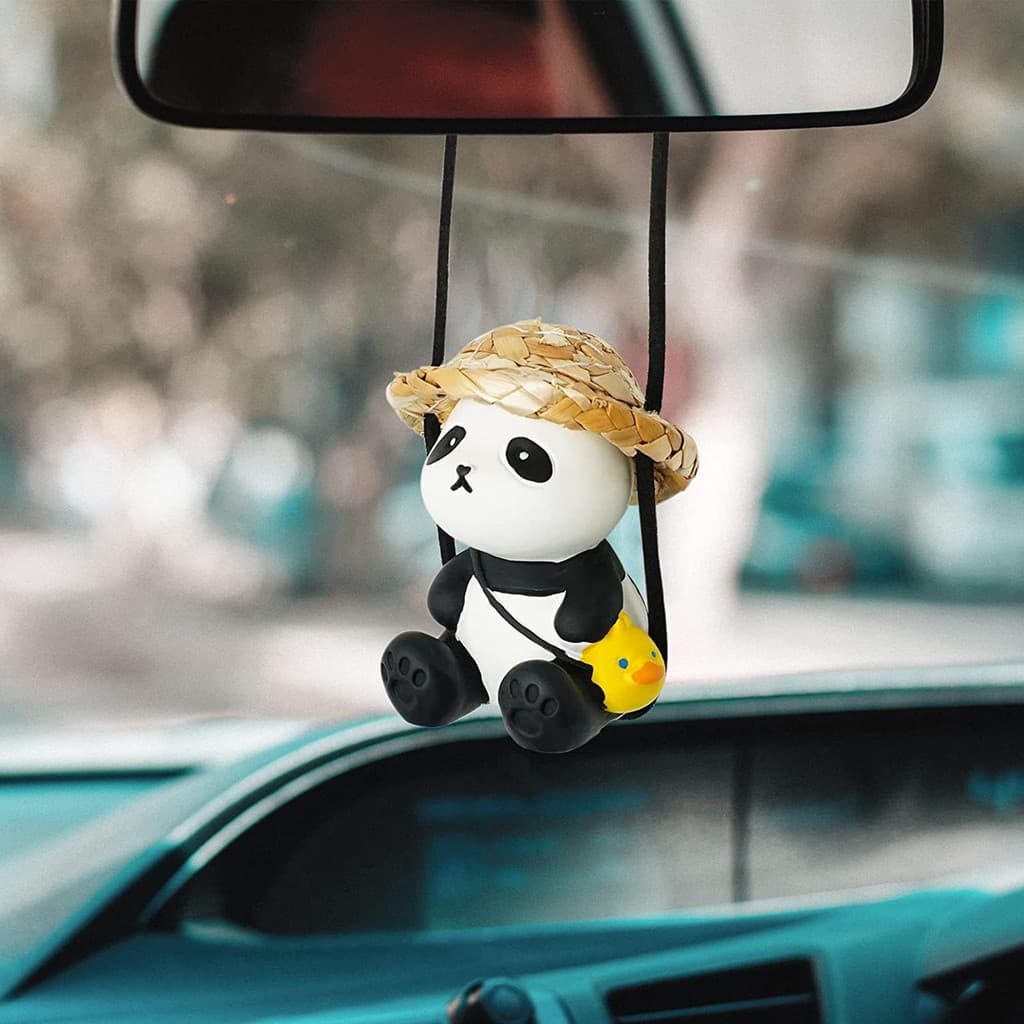 Espelho Retrovisor Do Carro Panda Pingente Engraçado Decoração Interior Automóvel Acessório Elegante Adequado Para Amigo