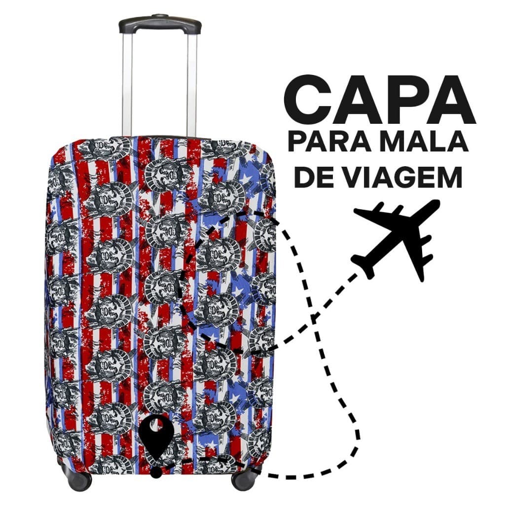 Capa Protetora Para Mala Viagem Diversas Estampas Tamanhos (P) (M) (G) Capa Bagagem