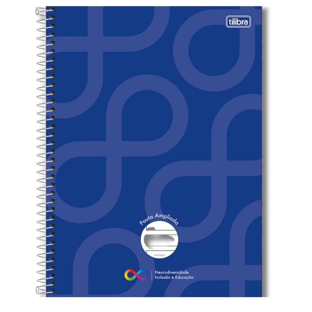 CADERNO PAUTA AMPLIADA CD 01X1 80 FOLHAS NEURO ESPIRAL 26 TILIBRA NEURODIVERGENTE TEA TOD TDAH