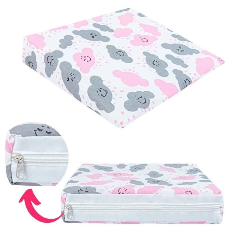 Travesseiro Rampa Anti Refluxo para Bebê - Capa Lavável - Próprio para o berço, carrinho e Moisés