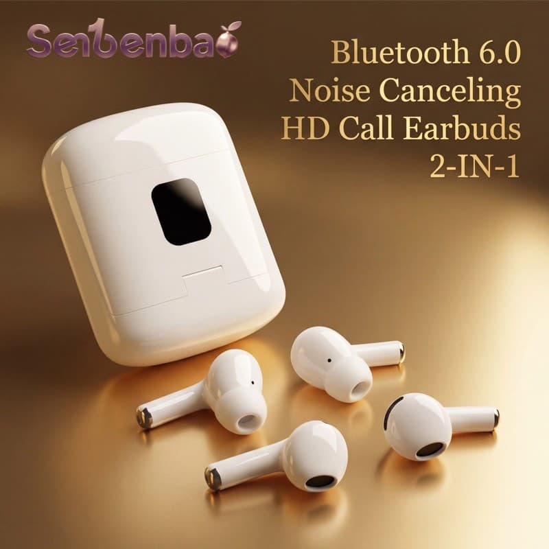 Senbenbao Air100 Pro Fones De Ouvido Bluetooth 4 Em 1 Novo Conjunto Duplo De ENC Com Cancelamento De Ruído Bateria De Lo